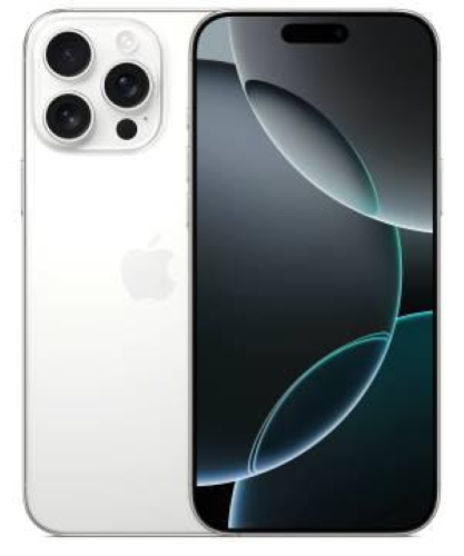 Apple iPhone 16 Pro Max - 5G smartphone - dual SIM /Memoria Interna 256 GB - display OLED - 6.9" - 2868 x 1320 pixels (120 Hz) - 3 x fotocamere posteriori 48 MP, 48 MP, 12 MP - front camera 12 MP - bianco titanio